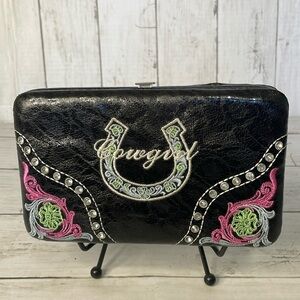 Montana West NWOT "Cowgirl" Embellished Clutch Wallet